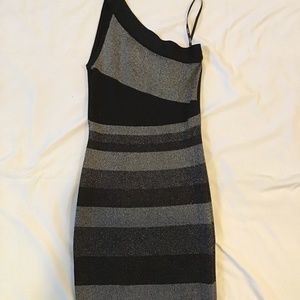 Black and silver shimmery dress